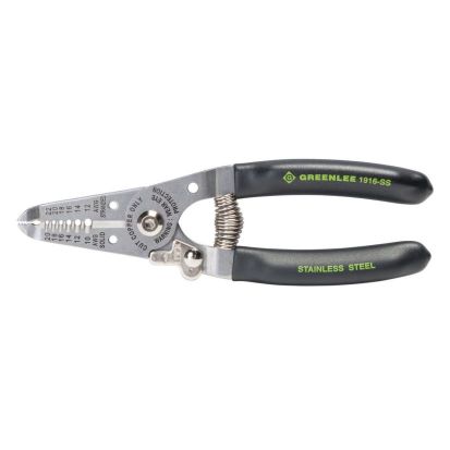 Greenlee 1916-SS Manual Fixed Hole Wire Stripper With Spring and Lock